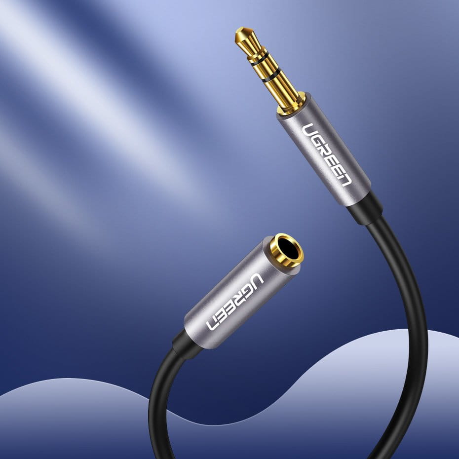 Kabel/Adapter Ugreen AUX 3,5 mm mini jack, 3 m, Silbern
