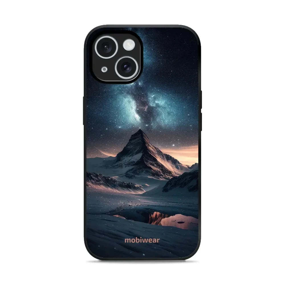 Handyhülle für iPhone 15, Mobiwear Glossy Case, Nachtberg