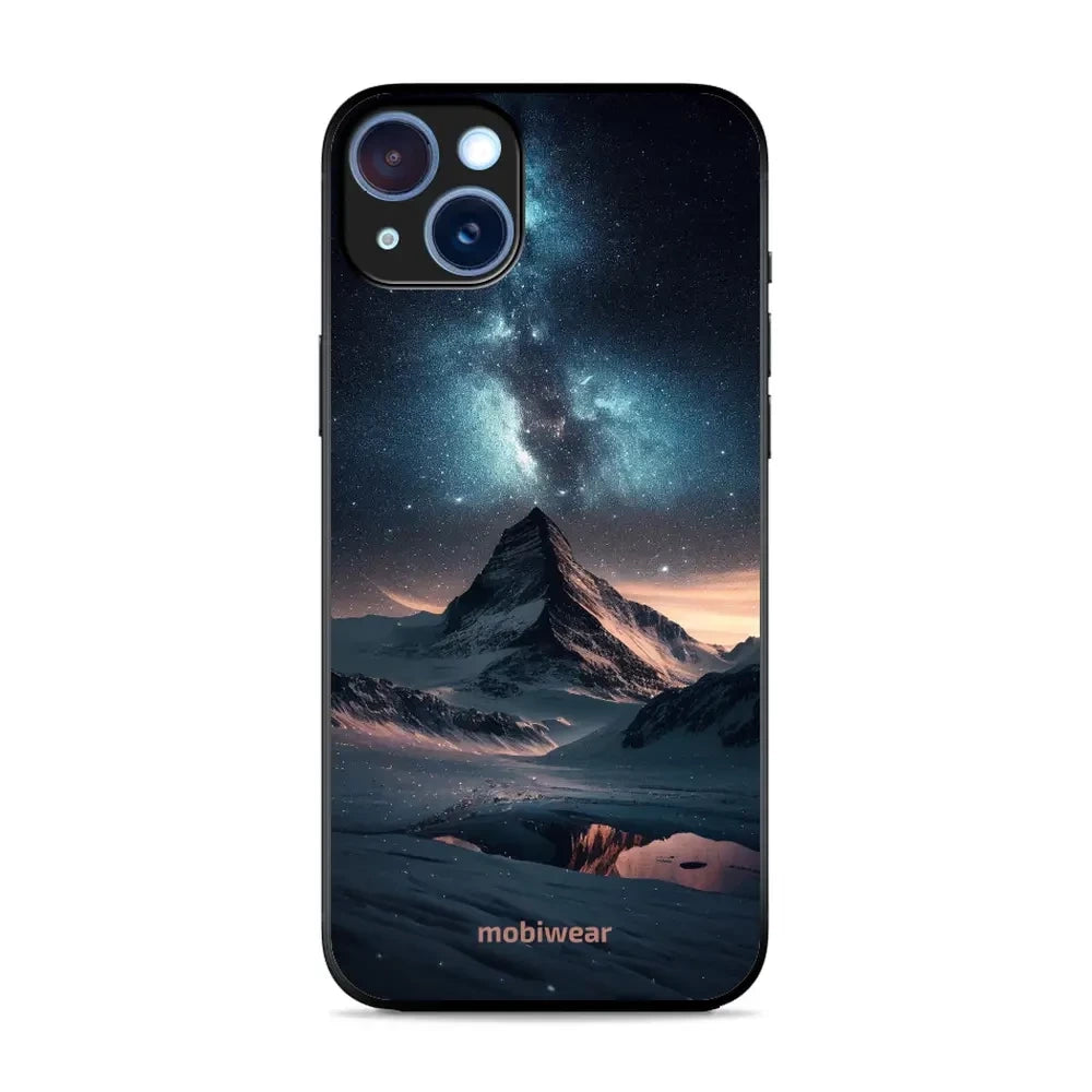 Handyhülle für iPhone 15 Plus, Mobiwear Glossy Case, Nachtberg