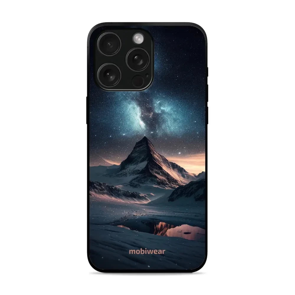 Handyhülle für iPhone 15 Pro, Mobiwear Glossy Case, Nachtberg