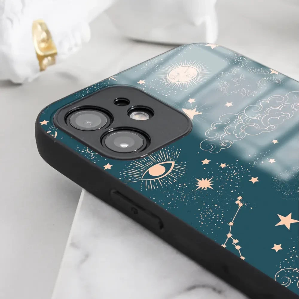 Handyhülle für iPhone 15 Pro, Mobiwear Glossy Case, Astraler Staub