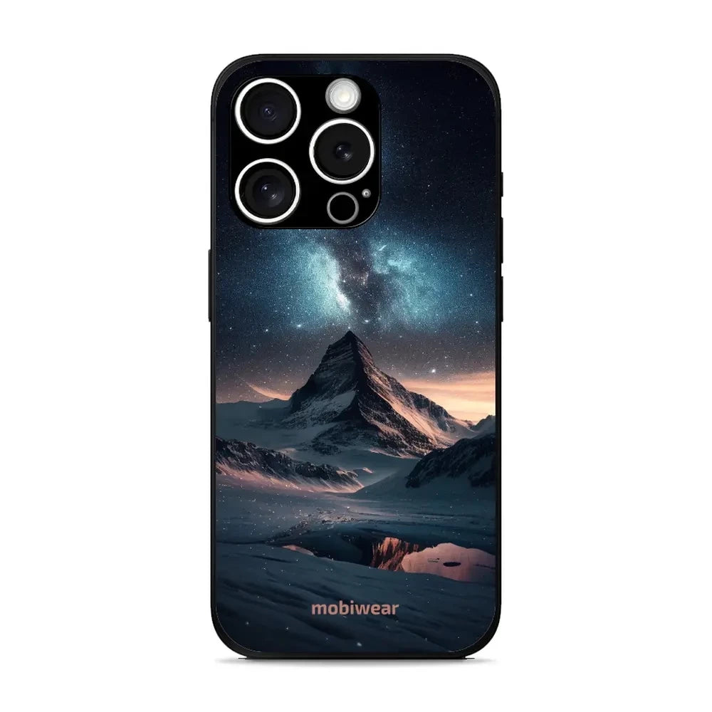 Handyhülle für iPhone 15 Pro Max, Mobiwear Glossy Case, Nachtberg