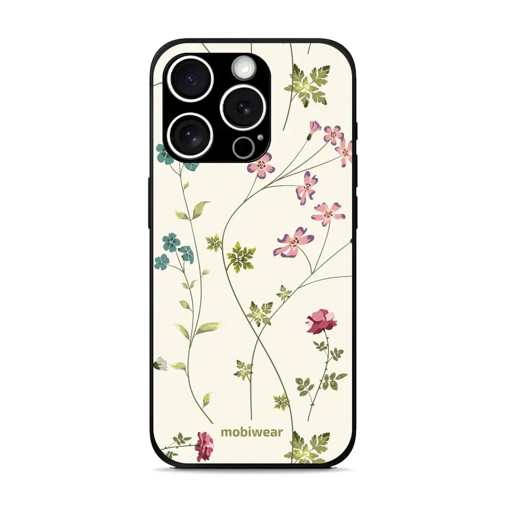 Handyhülle für iPhone 15 Pro Max, Mobiwear Glossy Case, Idyllische Blüte