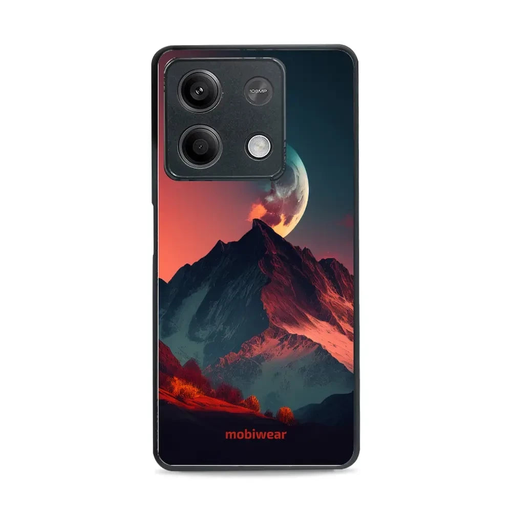 Handyhülle für Xiaomi Redmi Note 13 5G, Mobiwear Glossy Case, Gebirgsdämmerung