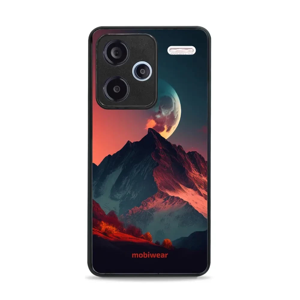 Handyhülle für Xiaomi Redmi Note 13 Pro Plus 5G, Mobiwear Glossy Case, Gebirgsdämmerung