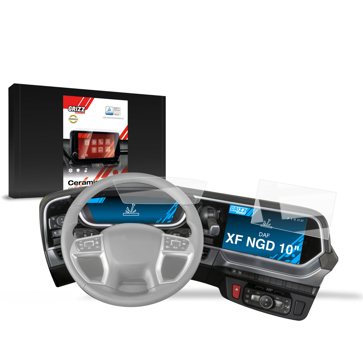 Keramische Autodisplayfolie 2in1 für DAF XF NGD, Grizz Protector
