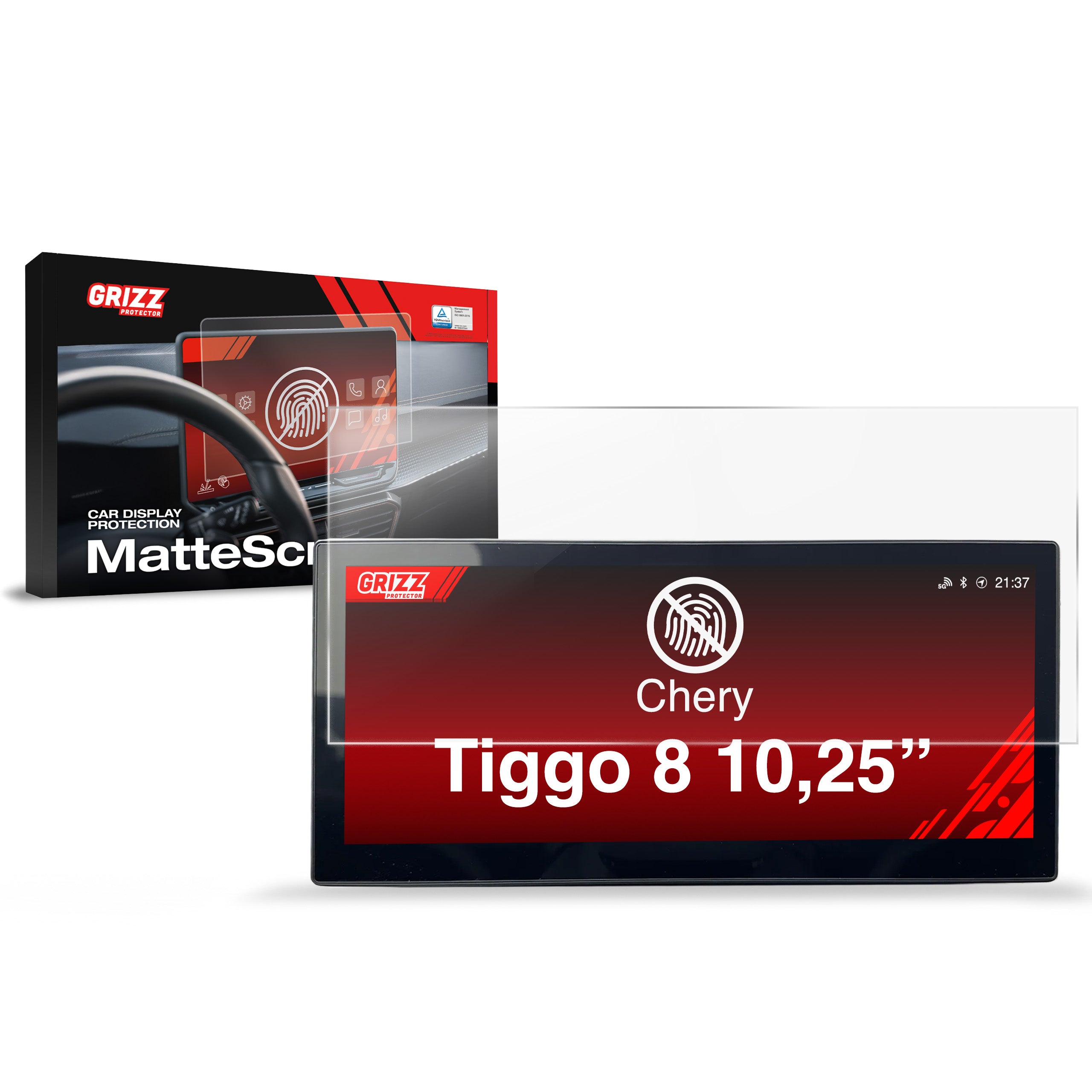 Matte Autodisplayfolie für Chery Tiggo 8 10,25" Virtual Cockpit (2025-2026), Grizz Protector