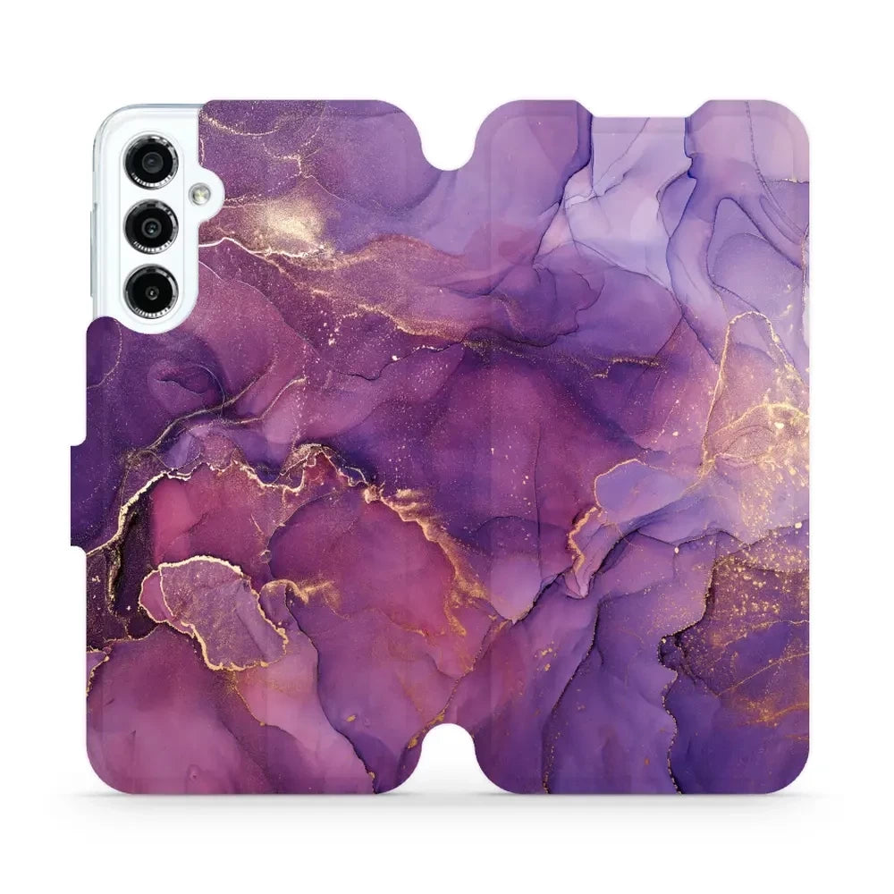 Handyhülle mit klappe für Galaxy M34 5G, Mobiwear Book, Violett