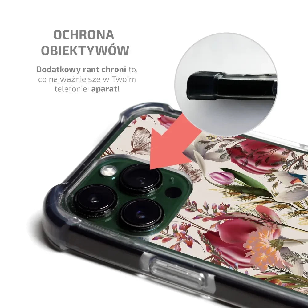 Handyhülle für iPhone 11 Pro mit MagSafe, Mobiwear Elite Bumper, Blumenstrauß