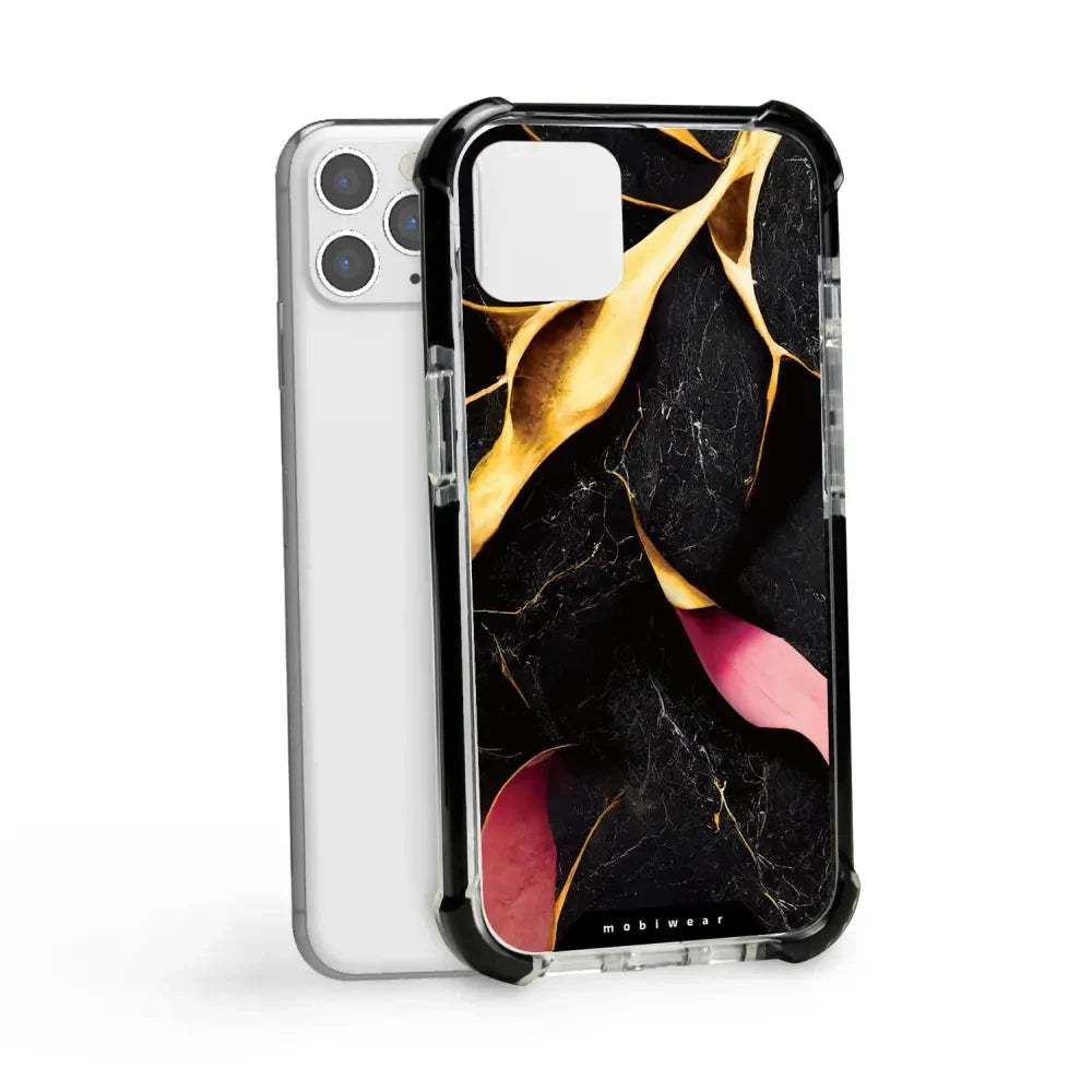 Handyhülle für iPhone 11 Pro Max mit MagSafe, Mobiwear Elite Bumper, Vergoldetes Erz