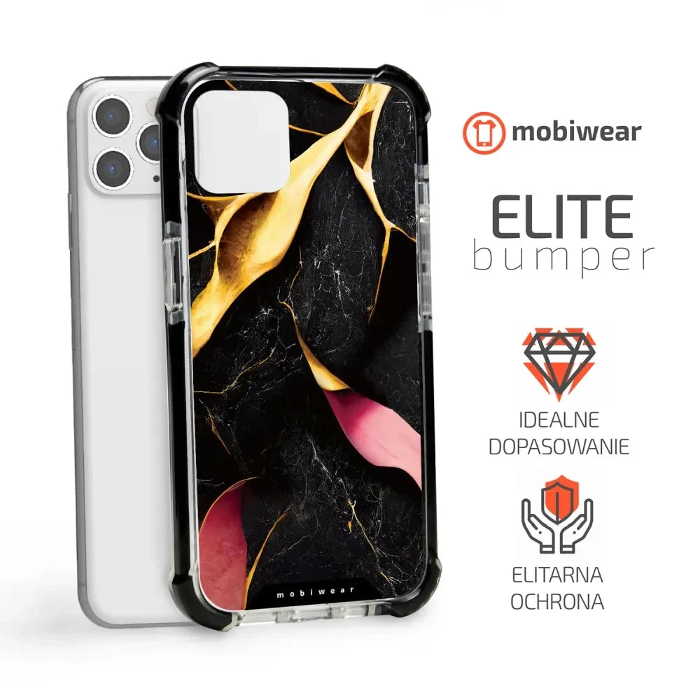Handyhülle für iPhone 11 Pro Max mit MagSafe, Mobiwear Elite Bumper, Vergoldetes Erz