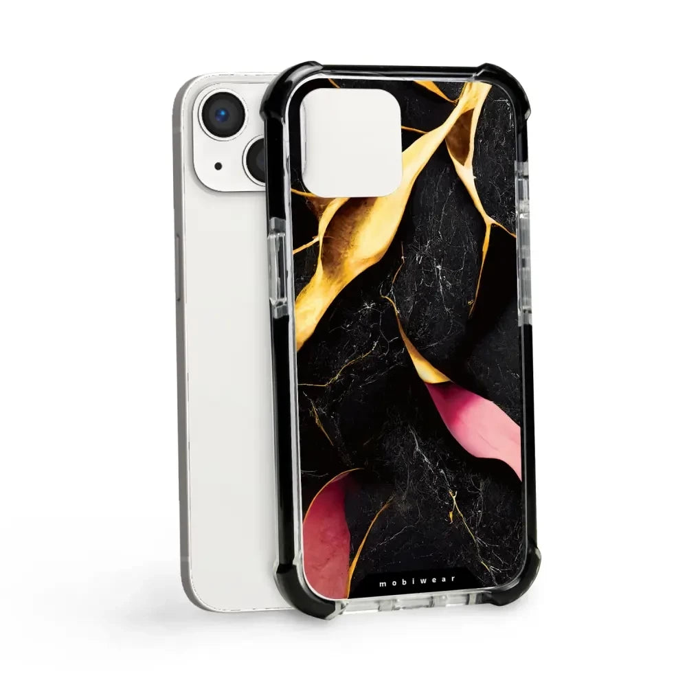 Handyhülle für iPhone 13 mit MagSafe, Mobiwear Elite Bumper, Vergoldetes Erz