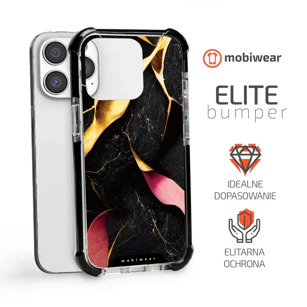 Handyhülle für iPhone 13 Pro mit MagSafe, Mobiwear Elite Bumper, Vergoldetes Erz