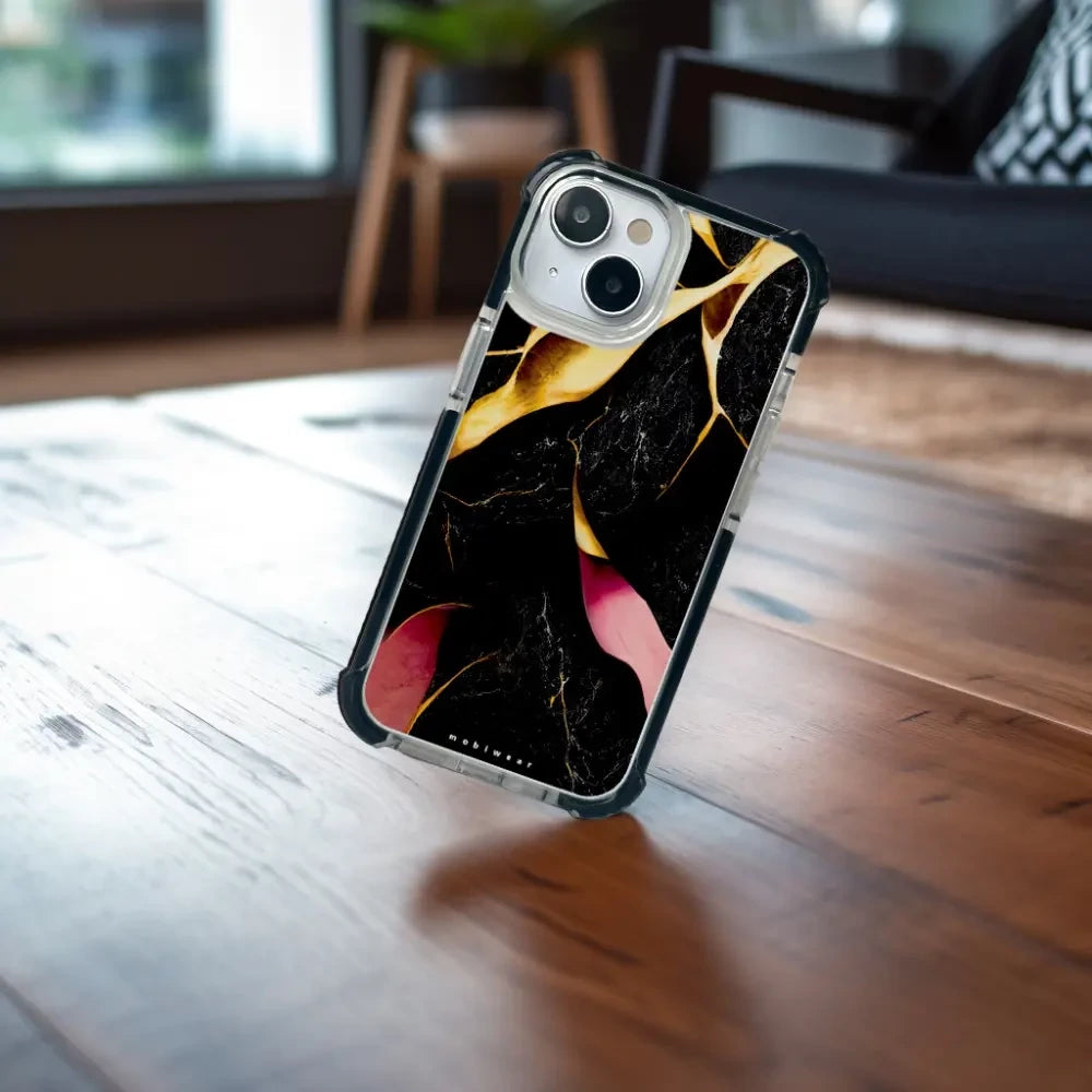 Handyhülle für iPhone 13 Pro Max mit MagSafe, Mobiwear Elite Bumper, Vergoldetes Erz