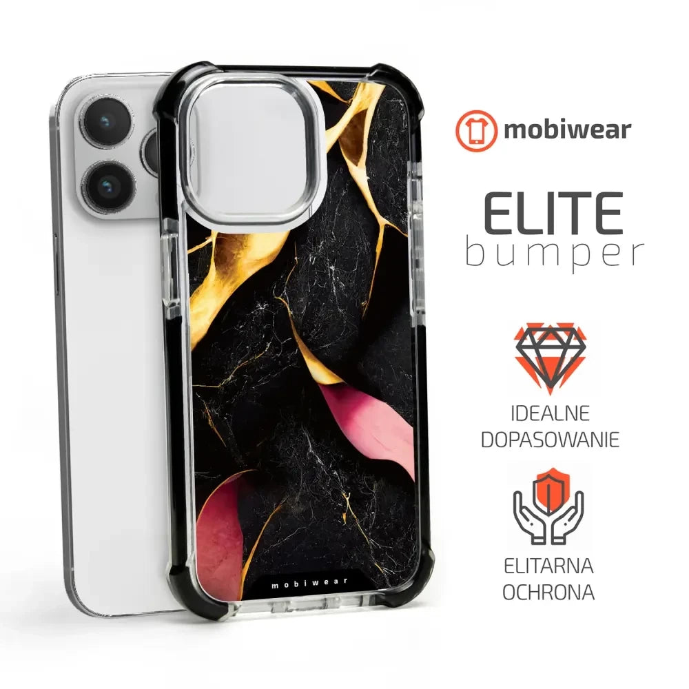 Handyhülle für iPhone 14 Pro Max mit MagSafe, Mobiwear Elite Bumper, Vergoldetes Erz