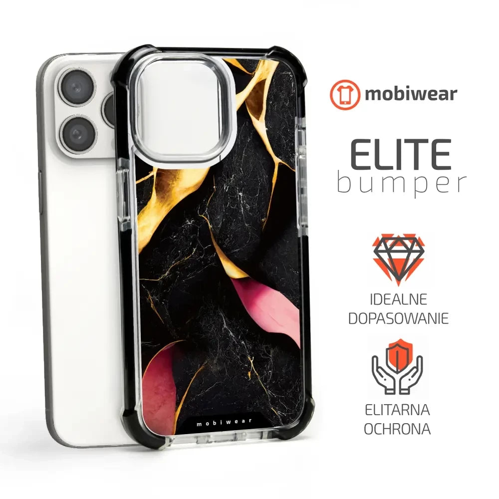 Handyhülle für iPhone 15 Pro Max mit MagSafe, Mobiwear Elite Bumper, Vergoldetes Erz
