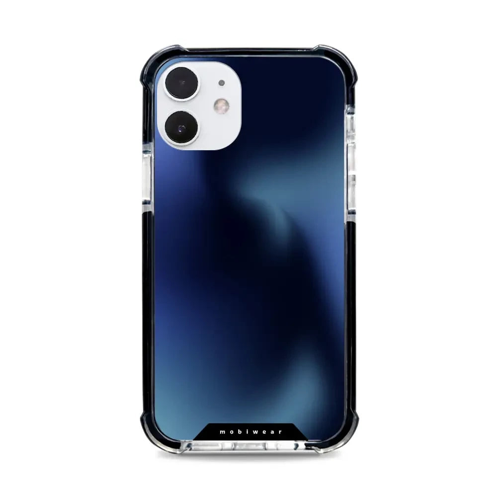 Handyhülle für iPhone 12 mit MagSafe, Mobiwear Elite Bumper, Dunkelblau