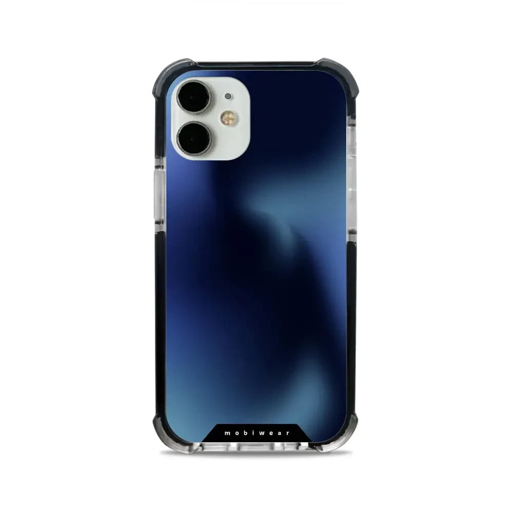 Handyhülle für iPhone 12 Mini mit MagSafe, Mobiwear Elite Bumper, Dunkelblau