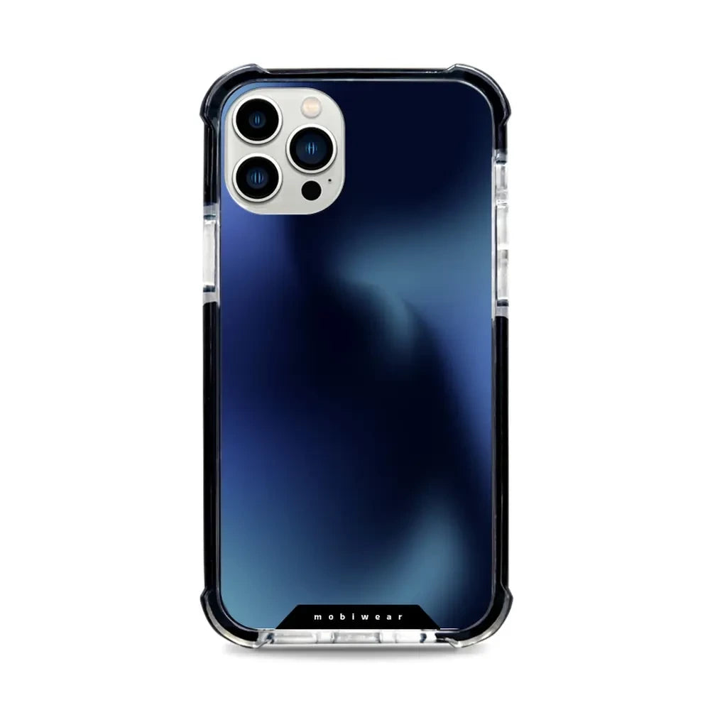 Handyhülle für iPhone 12 Pro mit MagSafe, Mobiwear Elite Bumper, Dunkelblau