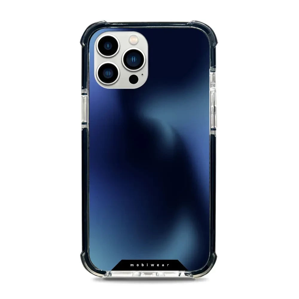 Handyhülle für iPhone 12 Pro Max mit MagSafe, Mobiwear Elite Bumper, Dunkelblau