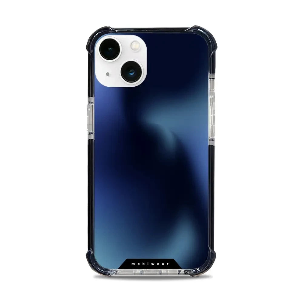 Handyhülle für iPhone 13 mit MagSafe, Mobiwear Elite Bumper, Dunkelblau
