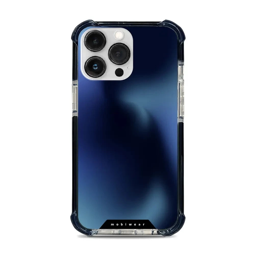 Handyhülle für iPhone 13 Pro mit MagSafe, Mobiwear Elite Bumper, Dunkelblau