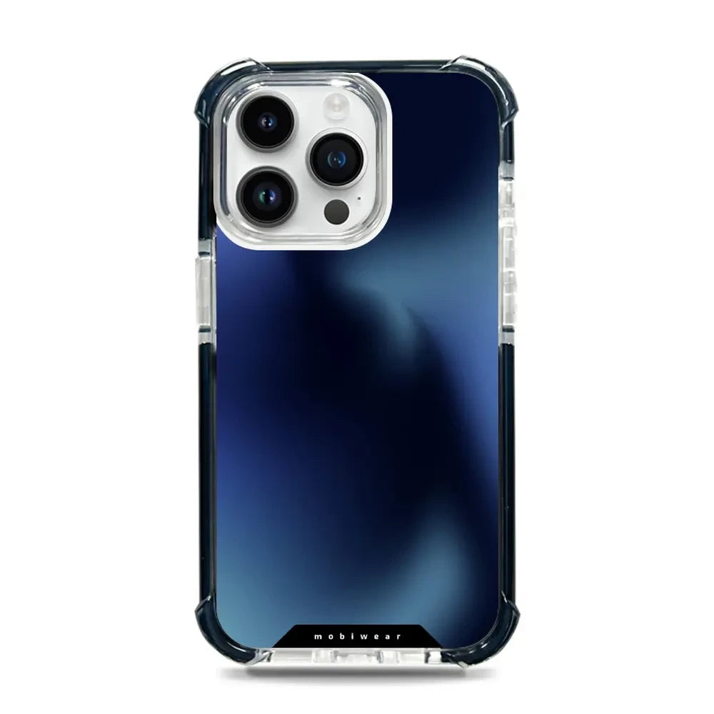 Handyhülle für iPhone 14 Pro Max mit MagSafe, Mobiwear Elite Bumper, Dunkelblau