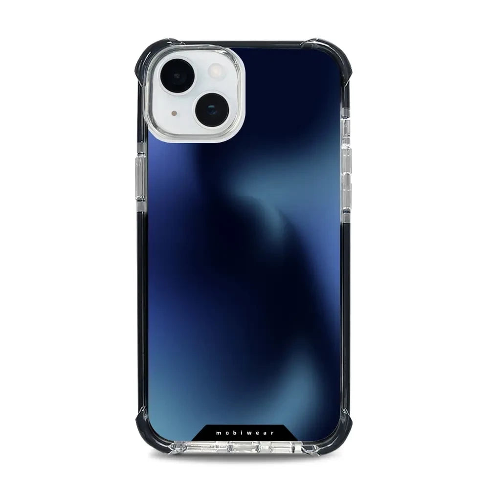 Handyhülle für iPhone 15 Plus mit MagSafe, Mobiwear Elite Bumper, Dunkelblau