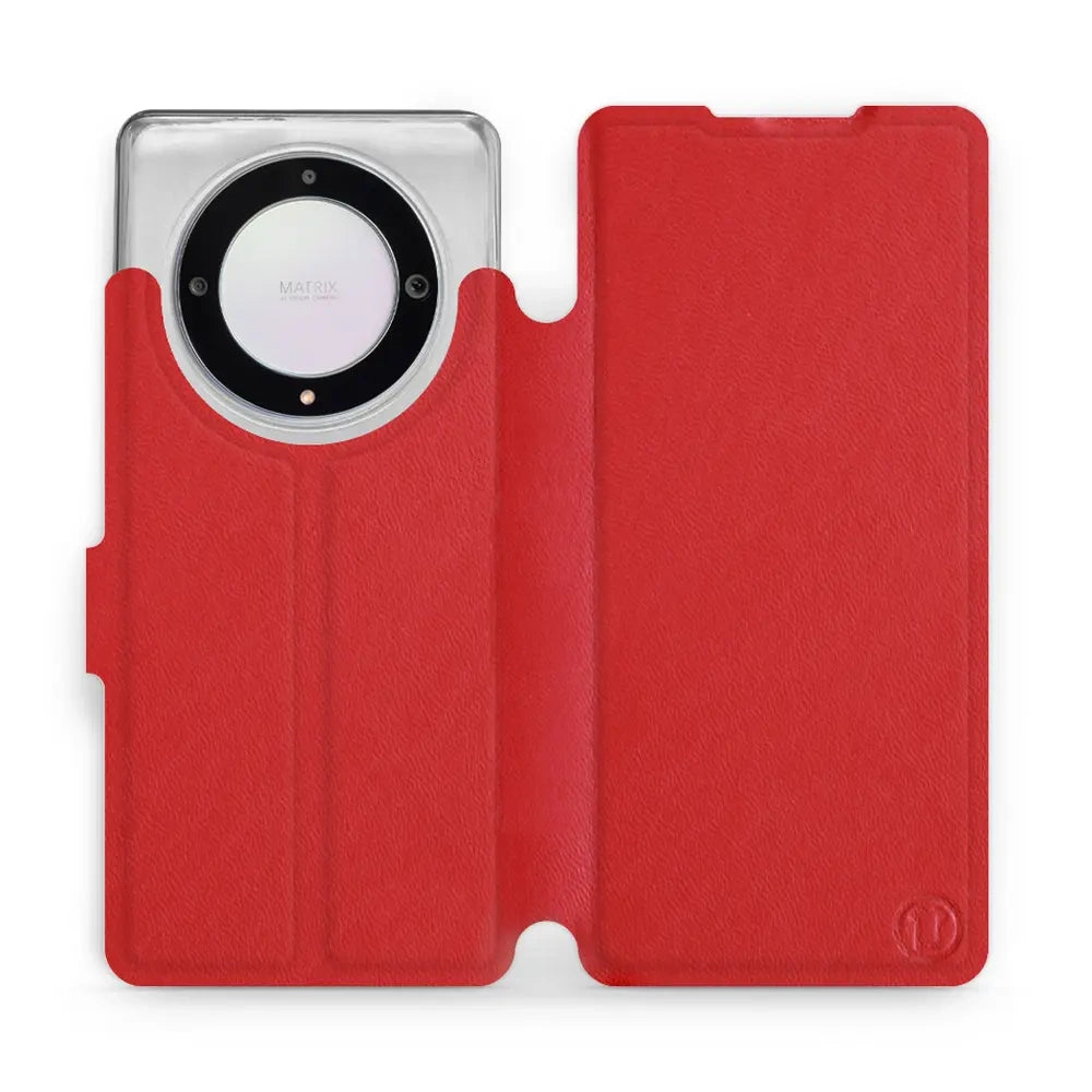 Echtleder Handyhülle für Honor Magic5 Lite, Mobiwear Leather, Rot