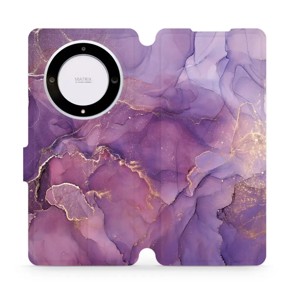 Handyhülle mit klappe für Honor Magic5 Lite, Mobiwear Book, Violett