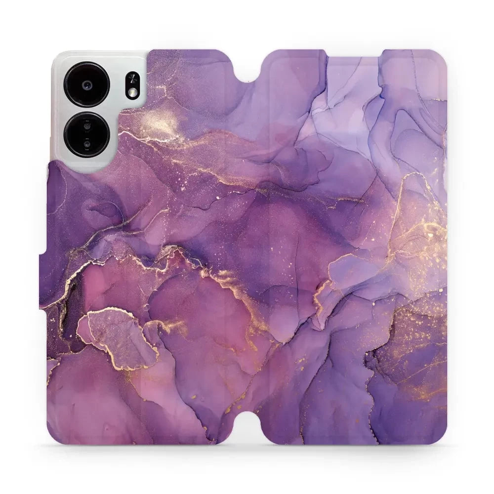 Handyhülle mit klappe für Xiaomi Poco C65, Mobiwear Book, Violett