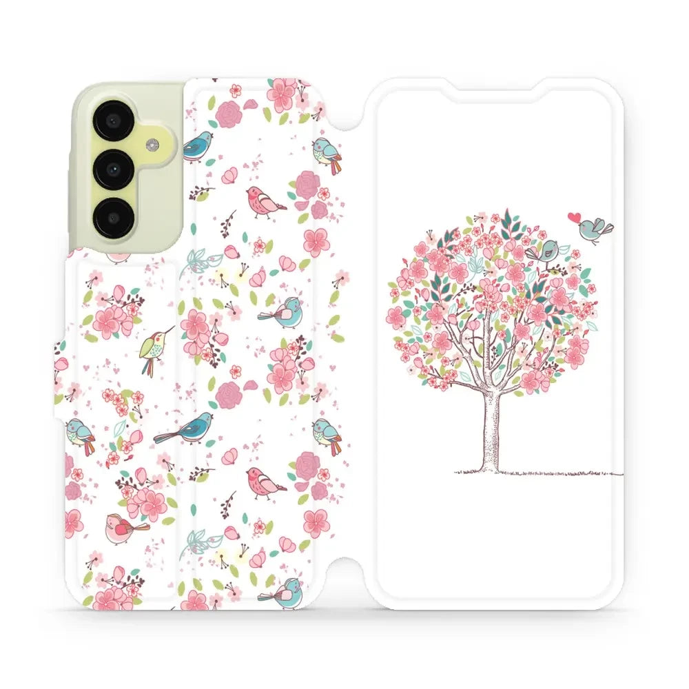 Handyhülle mit klappe für Galaxy A15 5G, Mobiwear Book, Rosa Hain