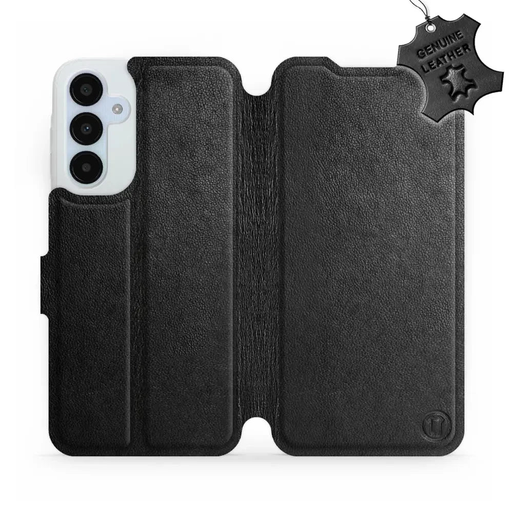 Echtleder Handyhülle für Galaxy A25 5G, Mobiwear Leather, Schwarz