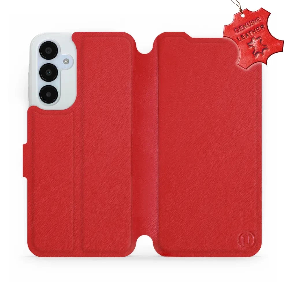 Echtleder Handyhülle für Galaxy A25 5G, Mobiwear Leather, Rot