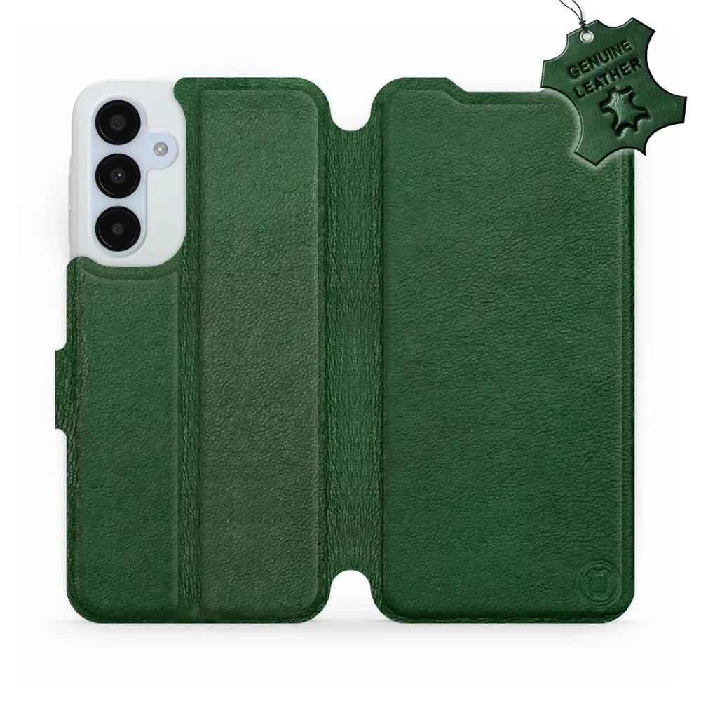 Echtleder Handyhülle für Galaxy A25 5G, Mobiwear Leather, Grün