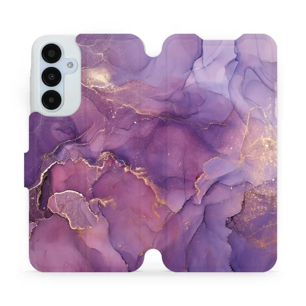 Handyhülle mit klappe für Galaxy A25 5G, Mobiwear Book, Violett