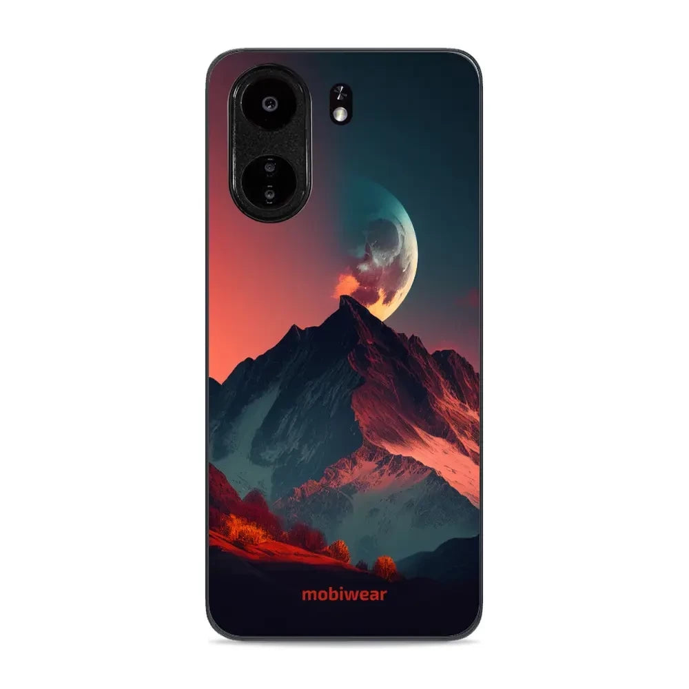 Handyhülle für Xiaomi Poco C65, Mobiwear Glossy Case, Gebirgsdämmerung