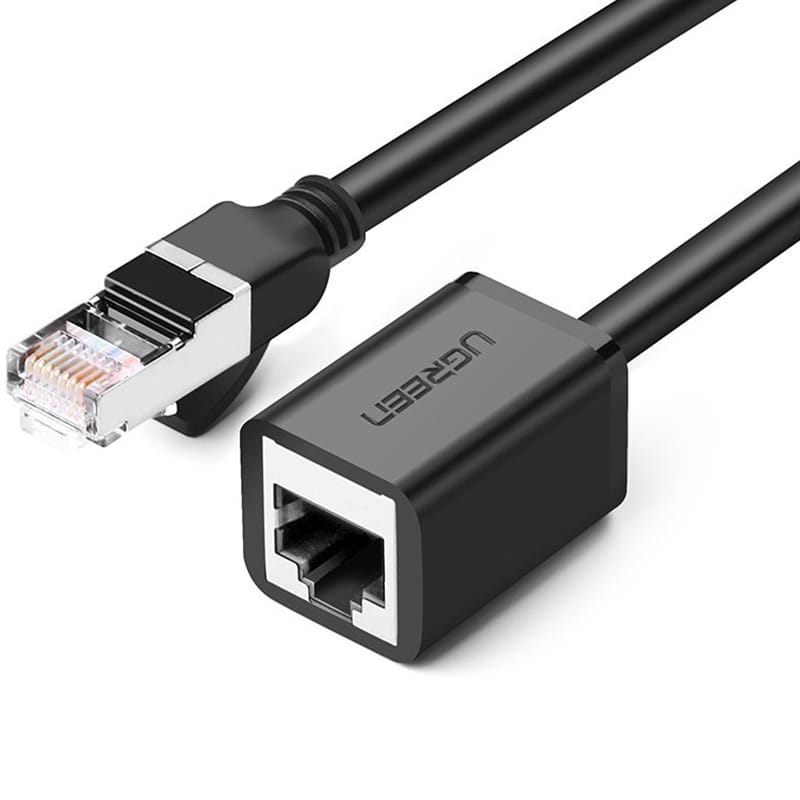 Internet Kabel/Verlängerung, Ugreen, Ethernet RJ45 Cat 6, FTP 1000 Mbps, 2m, Schwarz