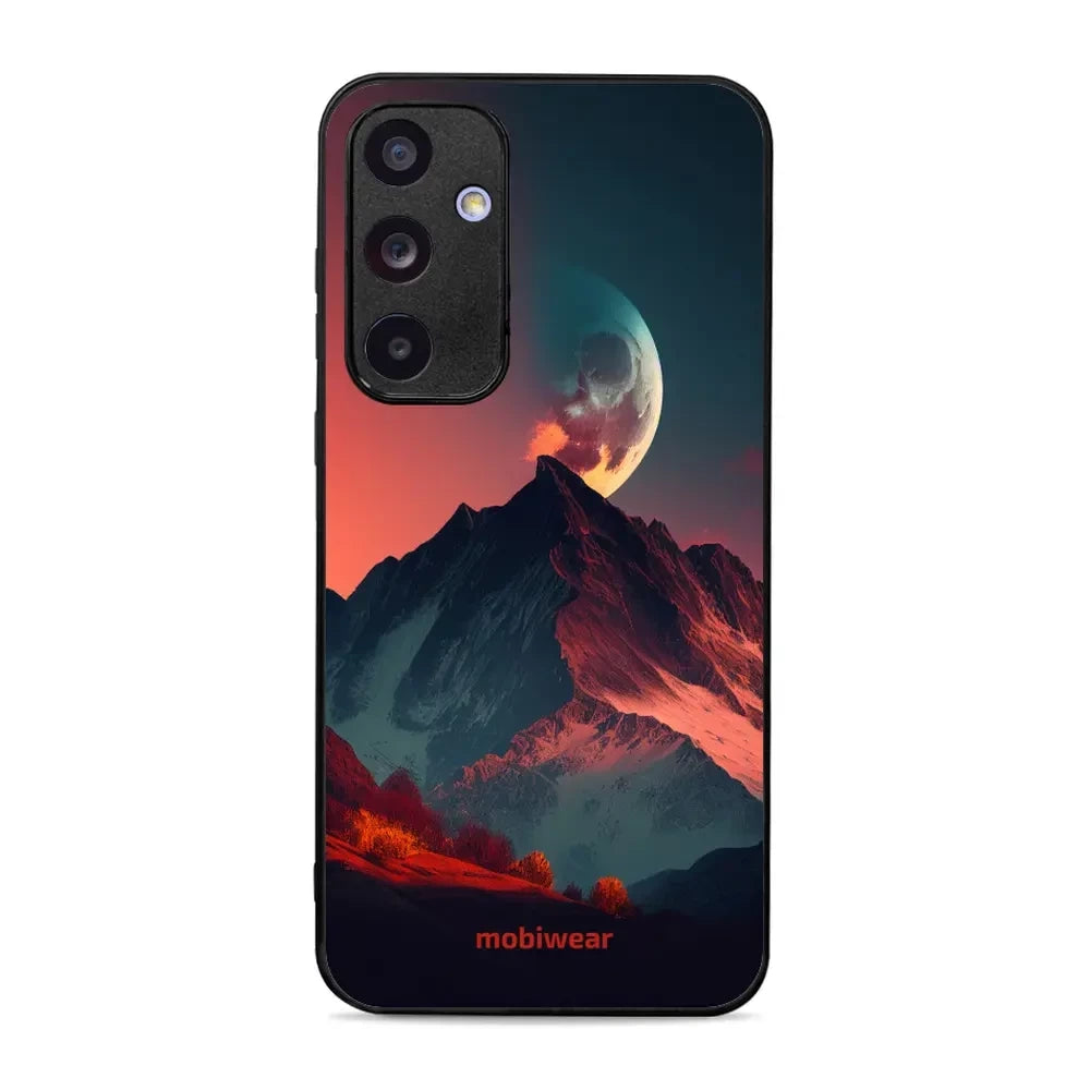 Handyhülle für Galaxy A35 5G, Mobiwear Glossy Case, Gebirgsdämmerung