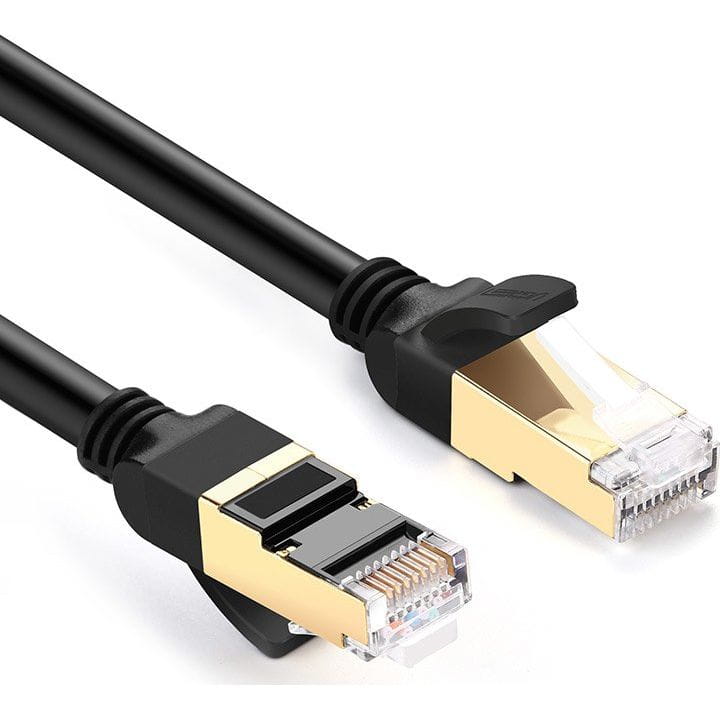 LAN Ethernet Patchkabel Ugreen RJ45 Cat 7 STP, 10 Gbps, 2m, Schwarz