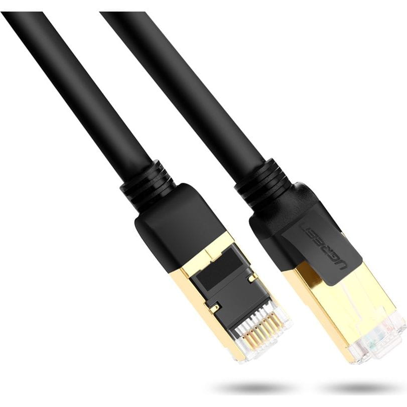 LAN Ethernet Patchkabel Ugreen RJ45 Cat 7 STP, 10 Gbps, 2m, Schwarz