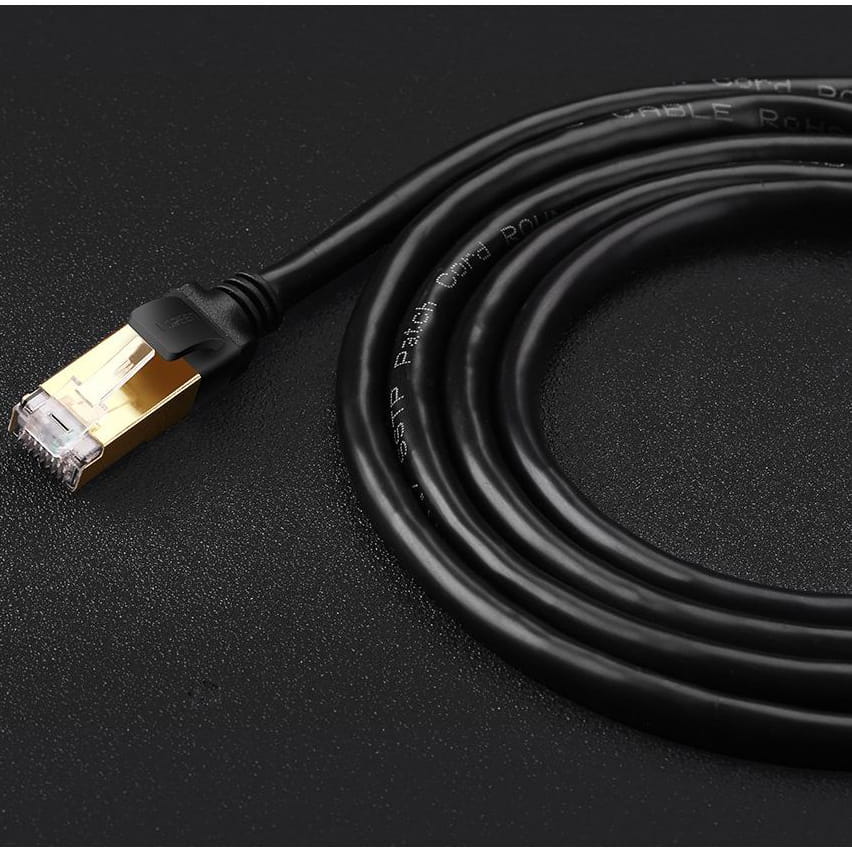 LAN Ethernet Patchkabel Ugreen RJ45 Cat 7 STP, 10 Gbps, 2m, Schwarz