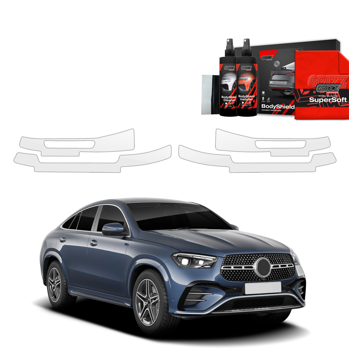4in1 Schutzfolie Grizz Protector für Schweller - Mercedes GLE 450d (2023-2026)