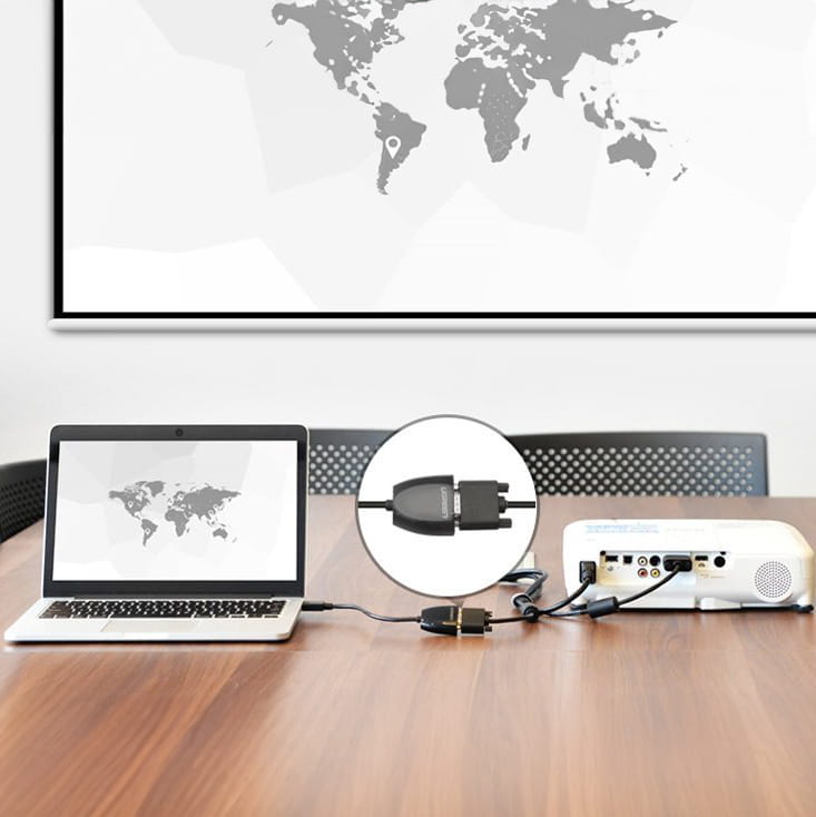 Ugreen HDMI zu VGA Adapter Ugreen, schwarz