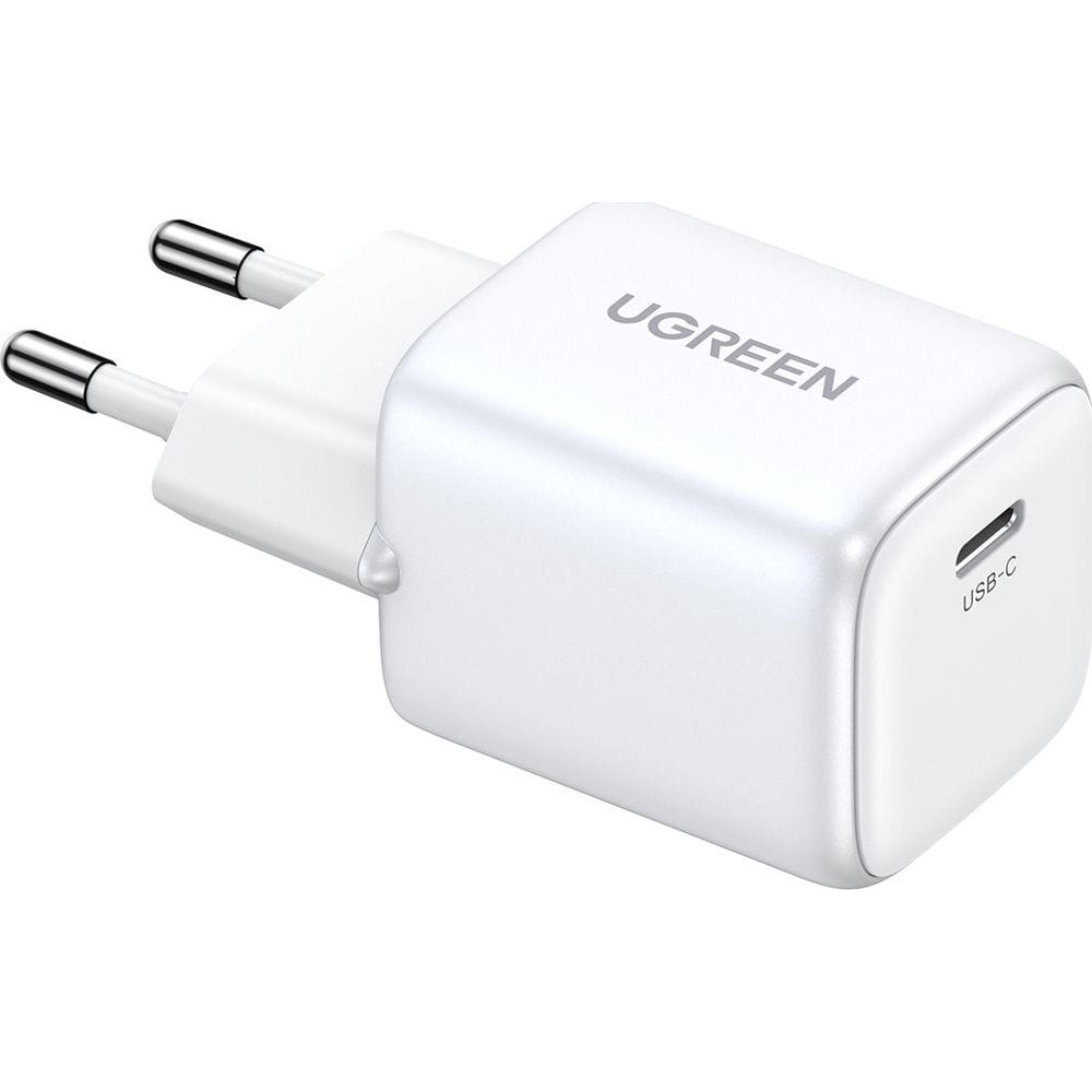Schnell-Ladegerät GaN, Ugreen Nexode Mini USB-C, QC 4.0, PD 30W, Weiß
