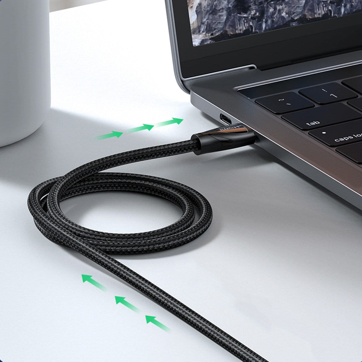 Nylonkabel HDMI zu HDMI 2.1, Ugreen HD140, 8K/60Hz, 1.5 m, Schwarz