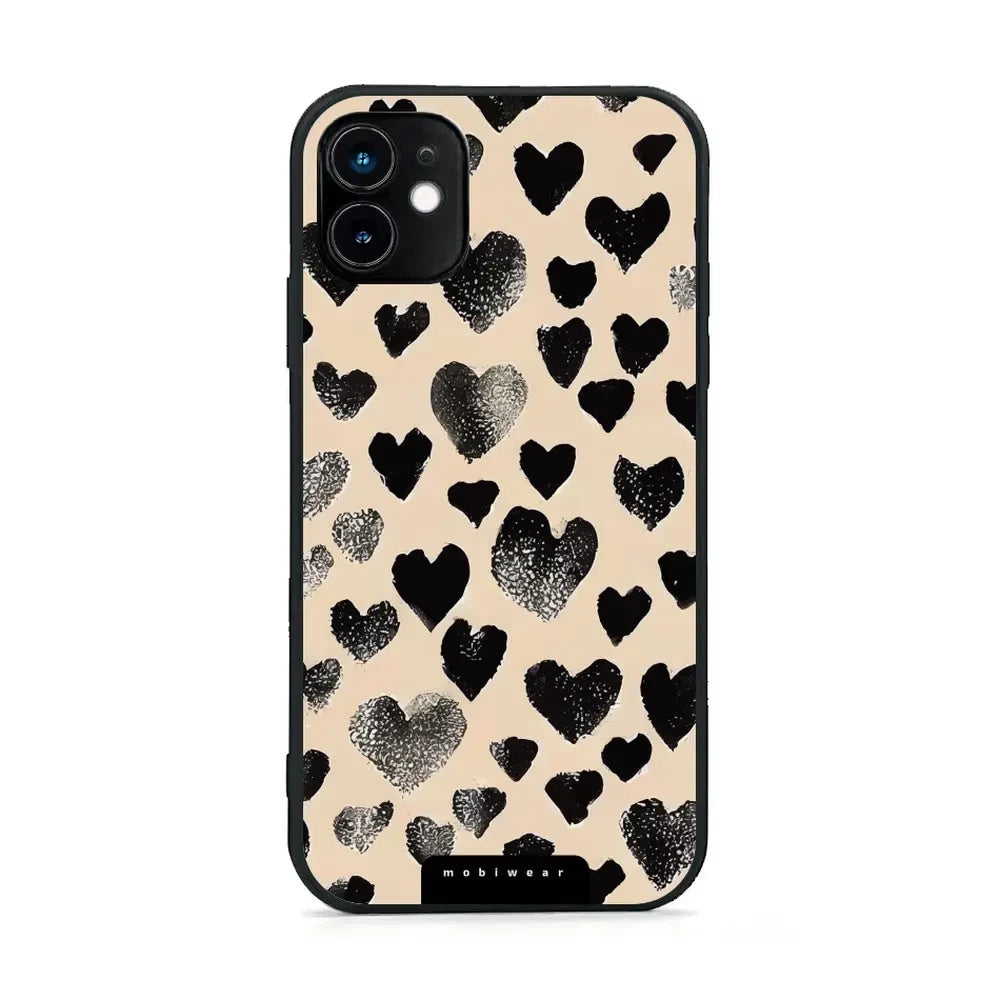 Handyhülle für iPhone 11, Mobiwear Glossy Case, Beige Liebe