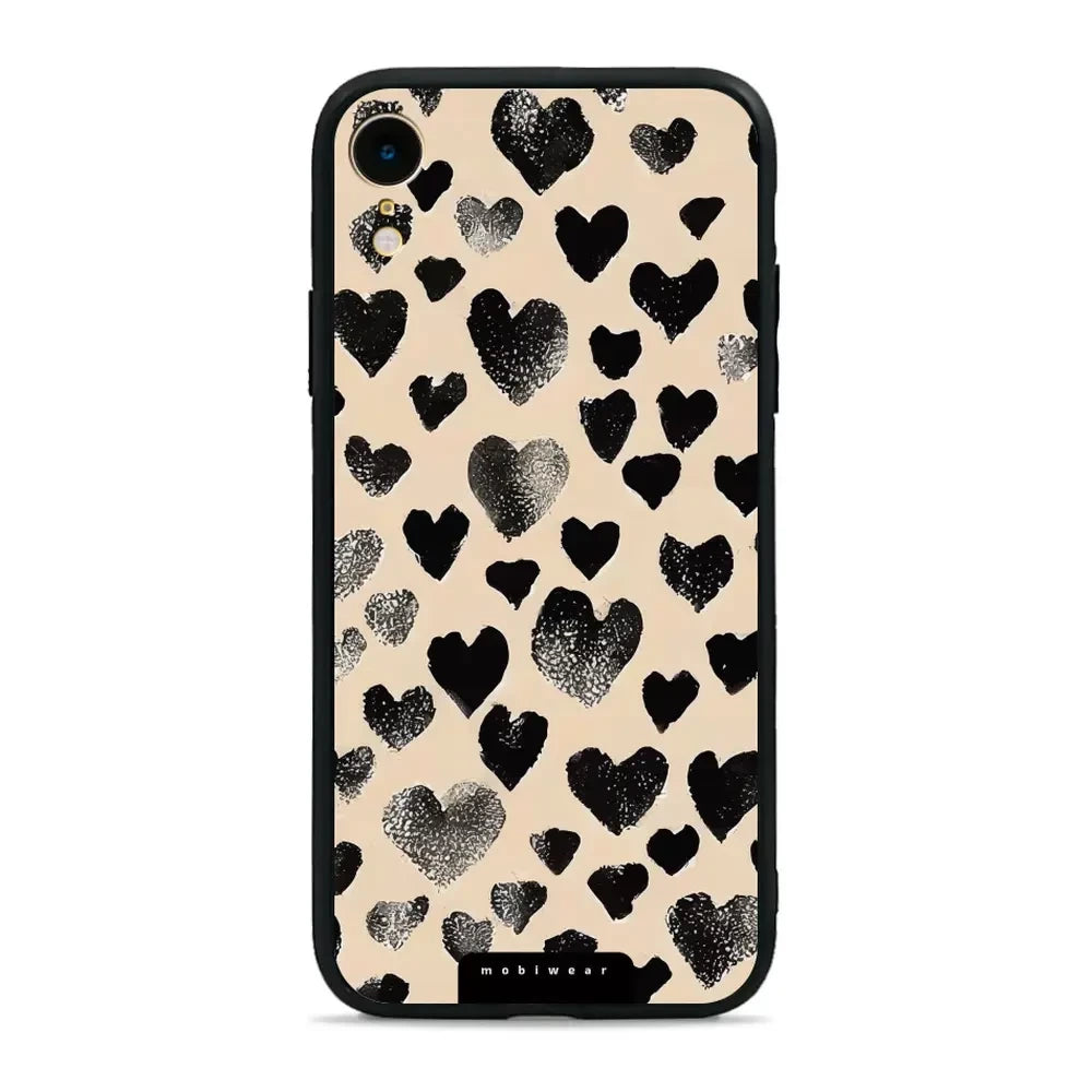 Handyhülle für iPhone Xr, Mobiwear Glossy Case, Beige Liebe