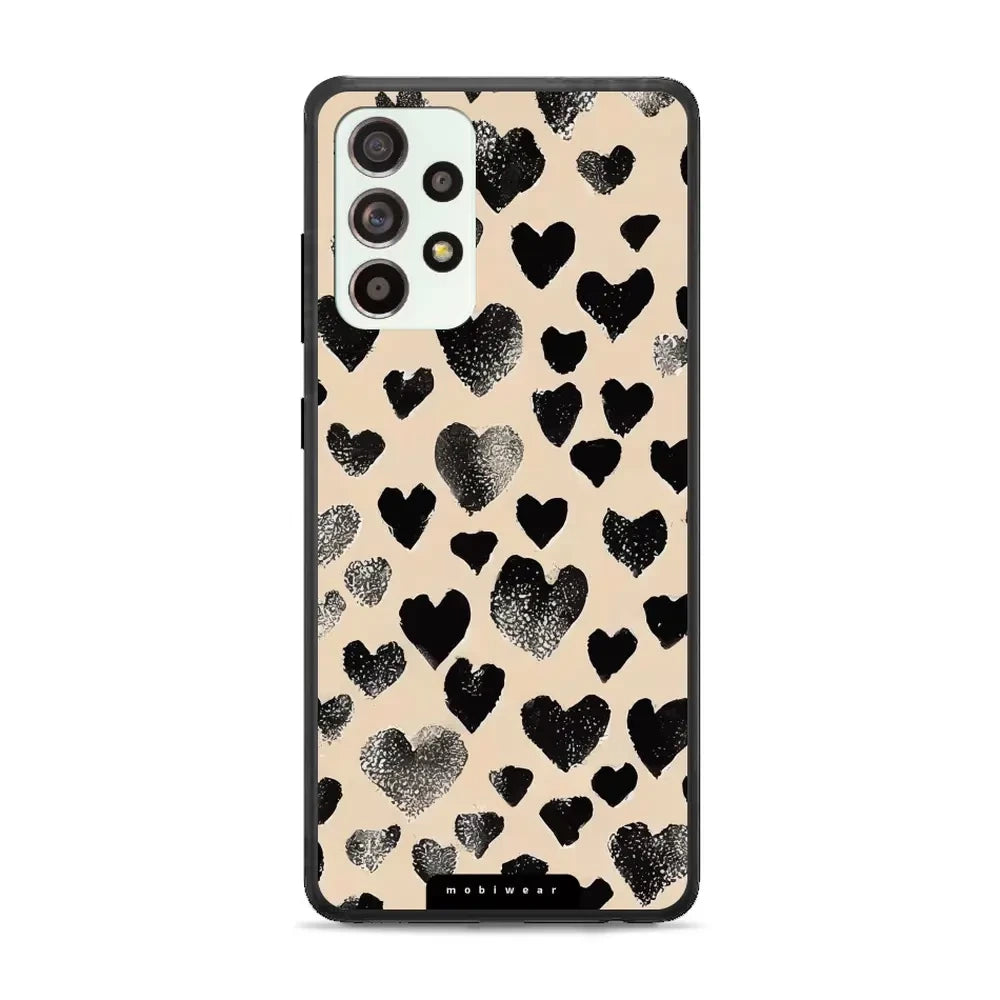 Handyhülle für Galaxy A52, Mobiwear Glossy Case, Beige Liebe