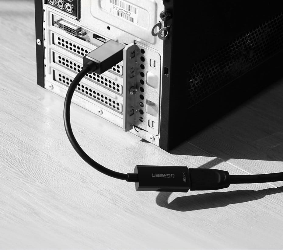 Ugreen DisplayPort (männlich) – HDMI (weiblich) Adapter, FHD, 0,25 m, Schwarz